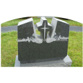 slant headstone with cross